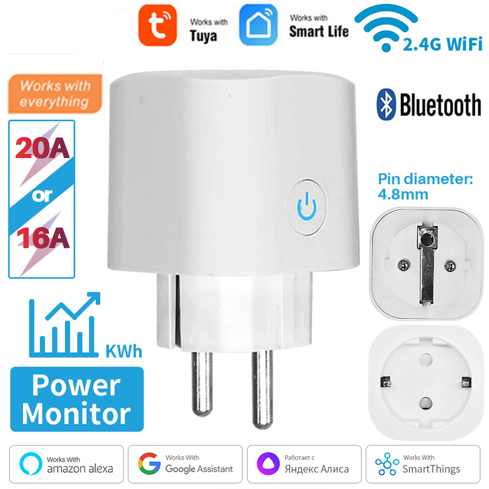 Smart Outdoor Plug - Bekerja Dengan TUYA Smart Plug WiFi