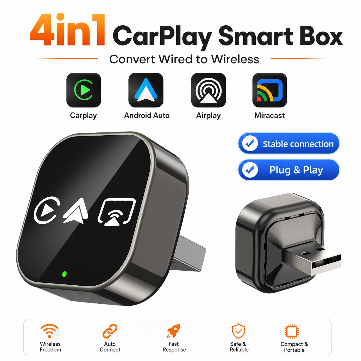 Wifi Smart Plug - CarRocket Wireless Carplay Smart Box Android