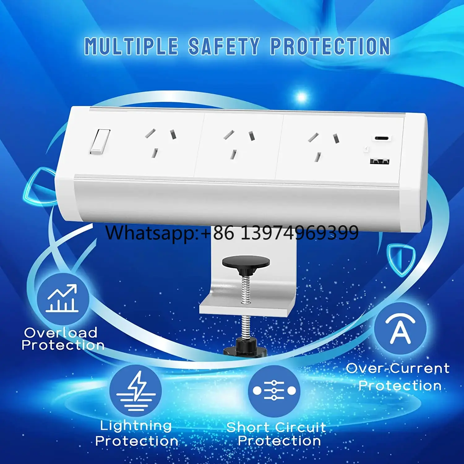 Smart Power Strip - Stopkontak Listrik AU dari Aluminium Alloy
