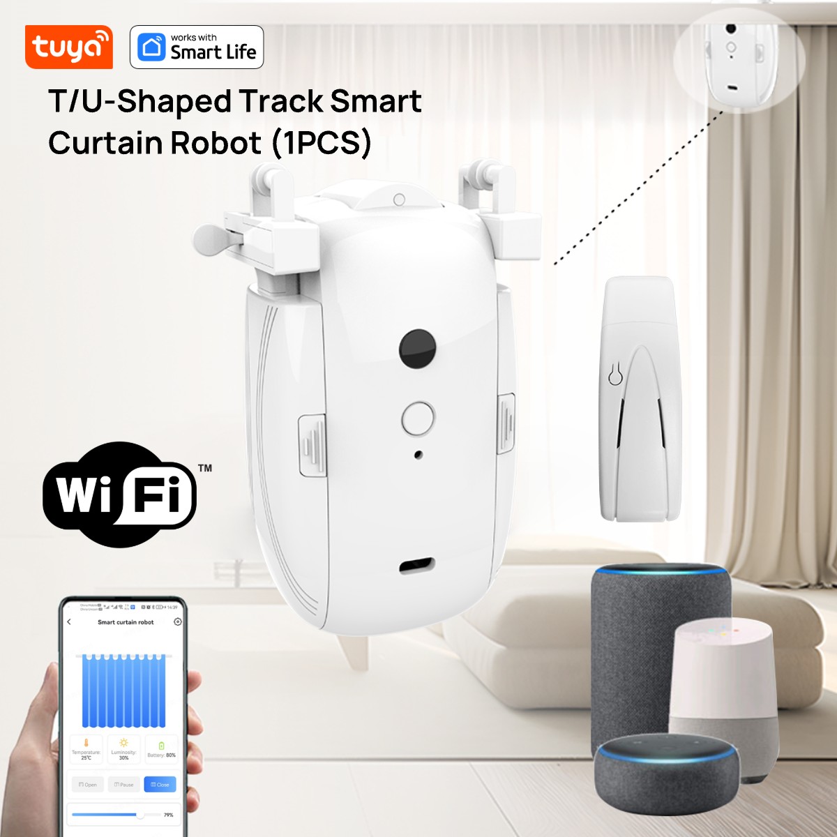 Smart Home Control Panel - Robot tirai WiFi cerdas Tuya (1