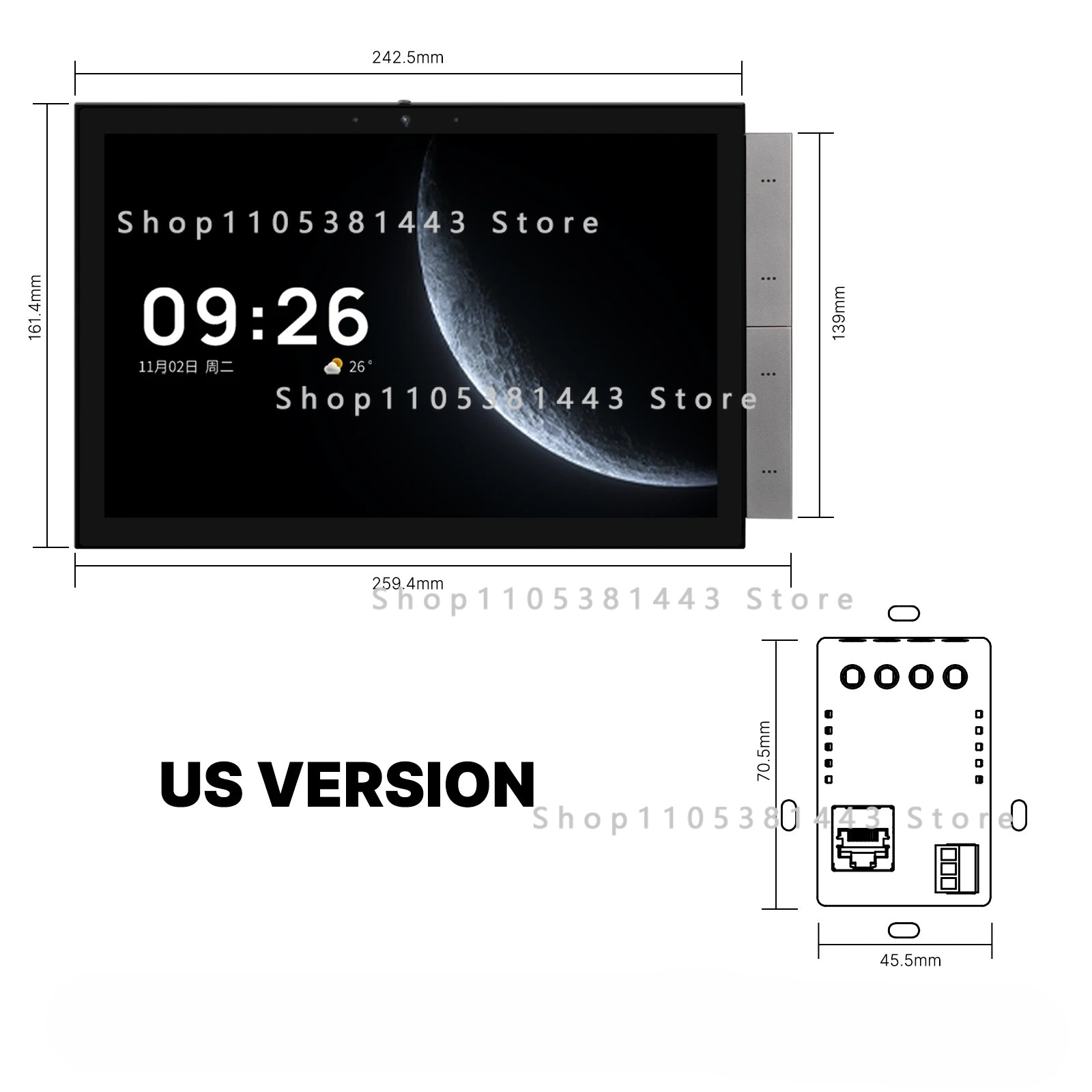 Smart Home Control Panel - Panel Kontrol Pintar 10.1 Inci Moes