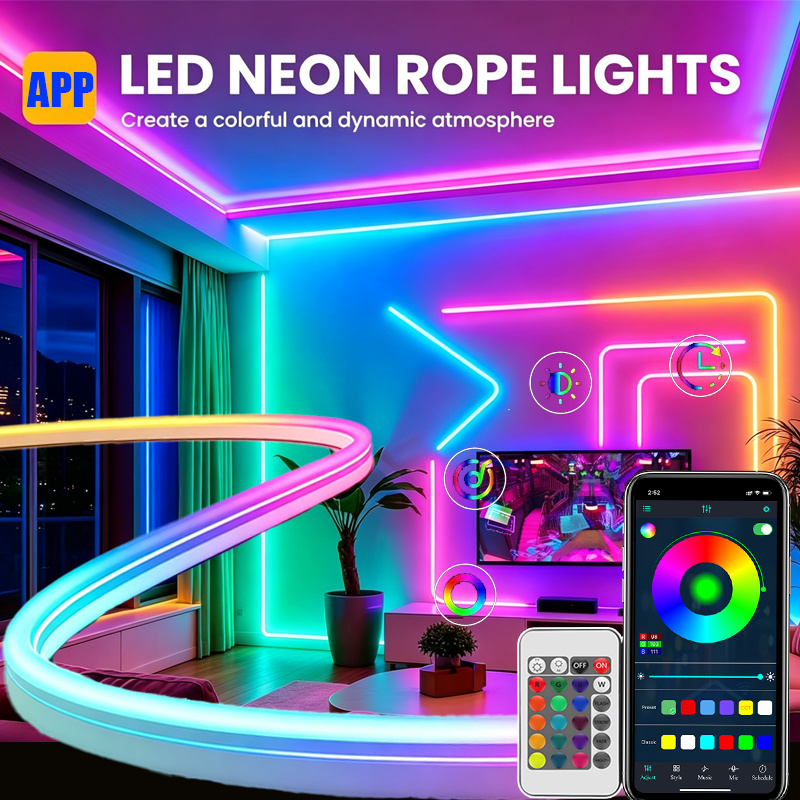 Smart Power Strip - Lampu Strip LED Neon RGB Bertenaga