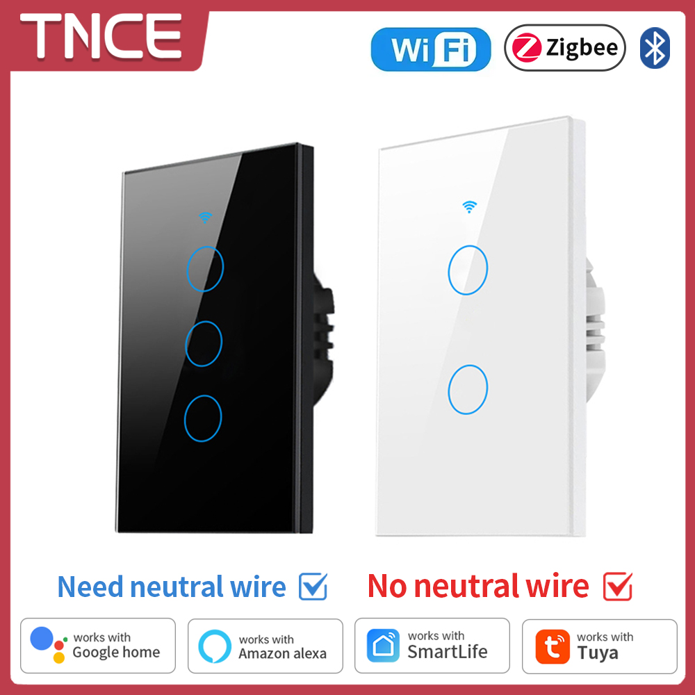 Tuya Smart Switch - TNCE Tuya WiFi/Zigbee saklar lampu pintar,
