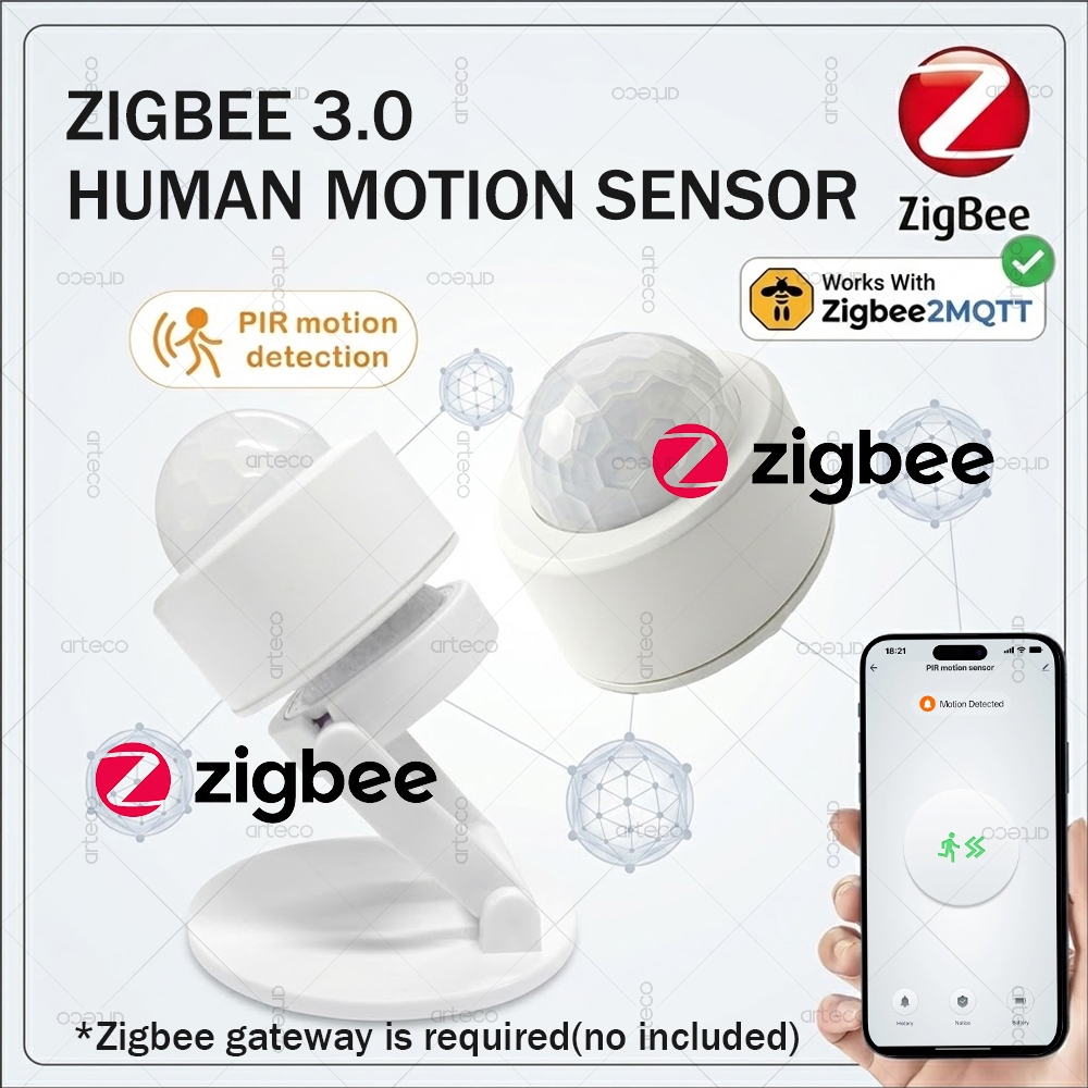 Zigbee Gateway - Zigbee 3.0 Sensor Gerak PIR Mini