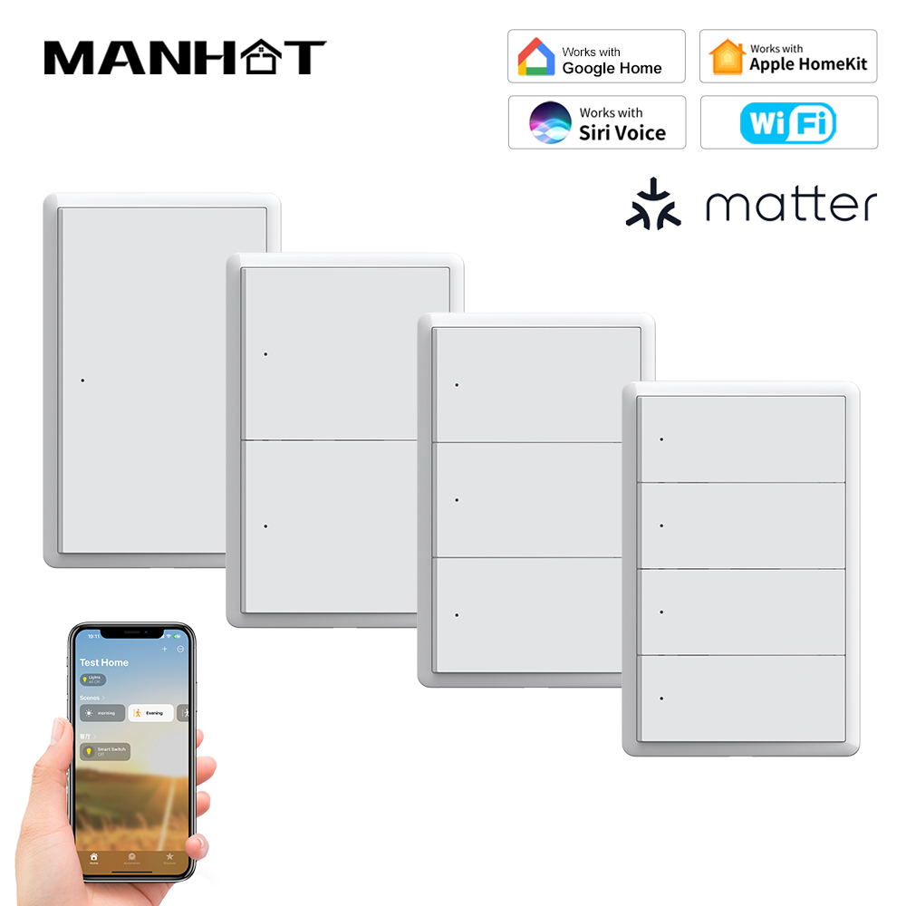 Tuya Smart Switch - MANHOT Homekit WiFi Smart Switch Tanpa
