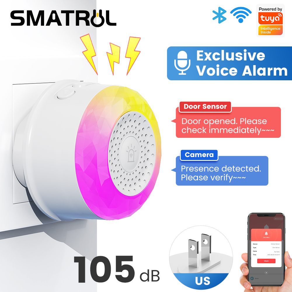 Smart Outdoor Plug - Sensor Alarm Suara dan Cahaya WiFi