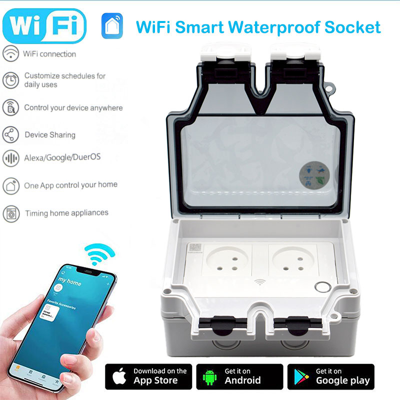 Smart Outdoor Plug - Soket Pintar 16A IP66 Tahan Air