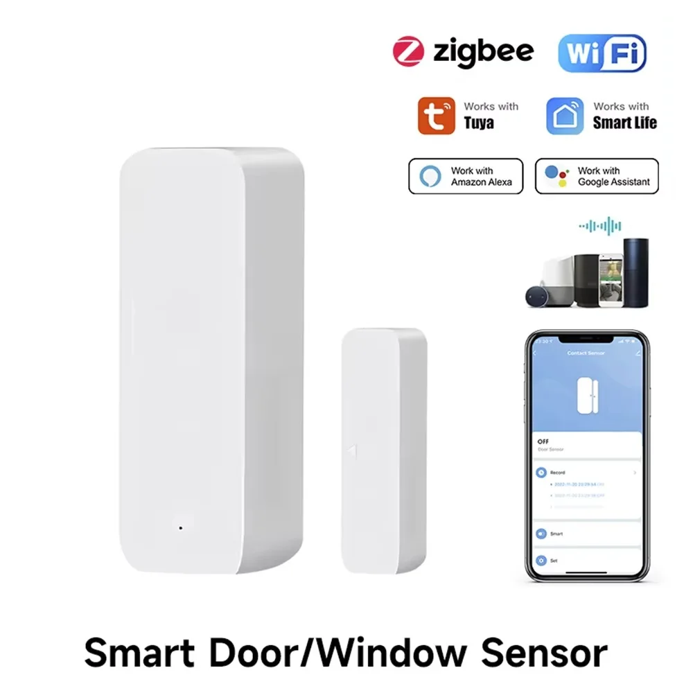 Smart Home Gateway - Tuya Zigbee/WiFi Sensor Jendela Pintu Magnetik