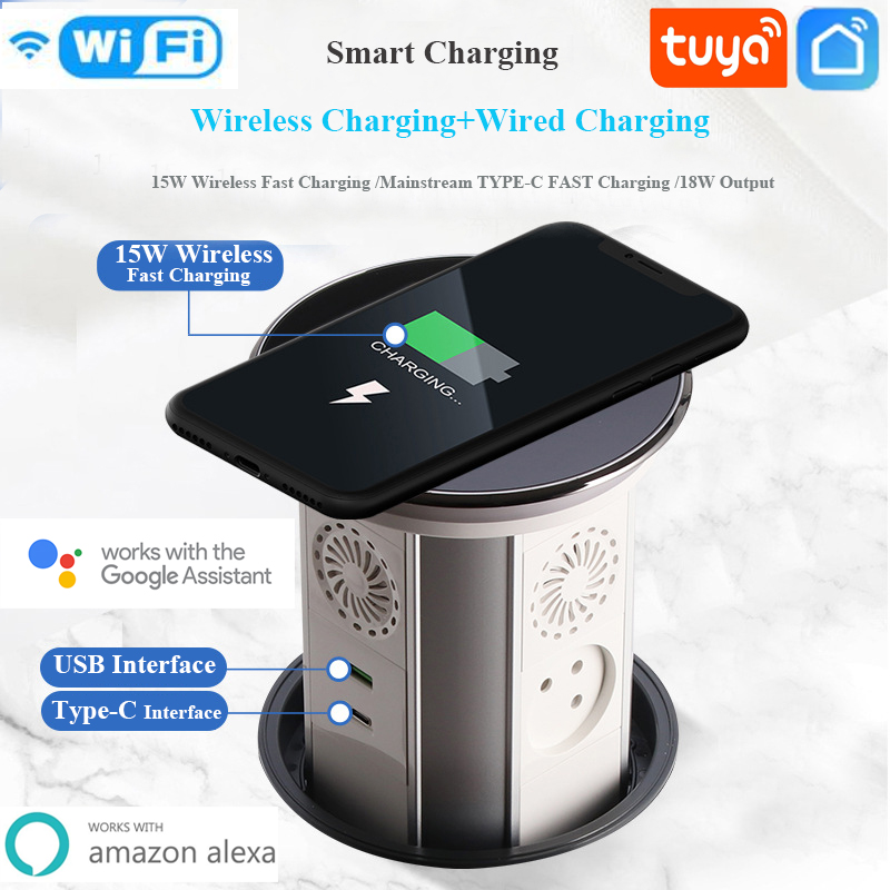Smart Outdoor Plug - WIFI Tuya Sentuh Otomatis Mengangkat Meja