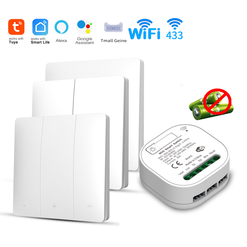 Smart Home Energy - Sakelar Lampu Pintar Tuya WiFi Bertenaga