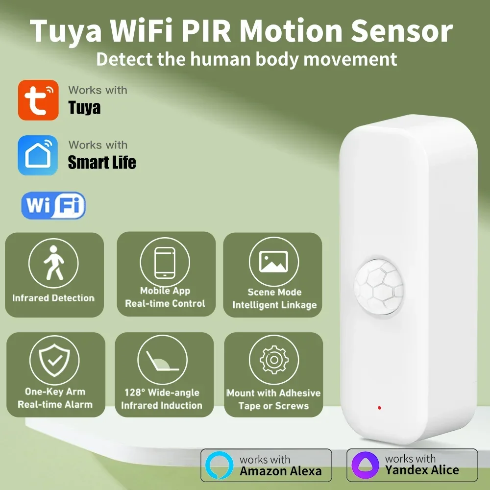 Smart Home Outdoor - Tuya Sensor gerak WiFI PIR tubuh