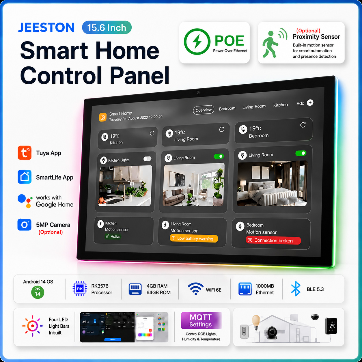 Smart Home Mqtt - Panel Sentuh Kontrol Rumah Pintar Dalam