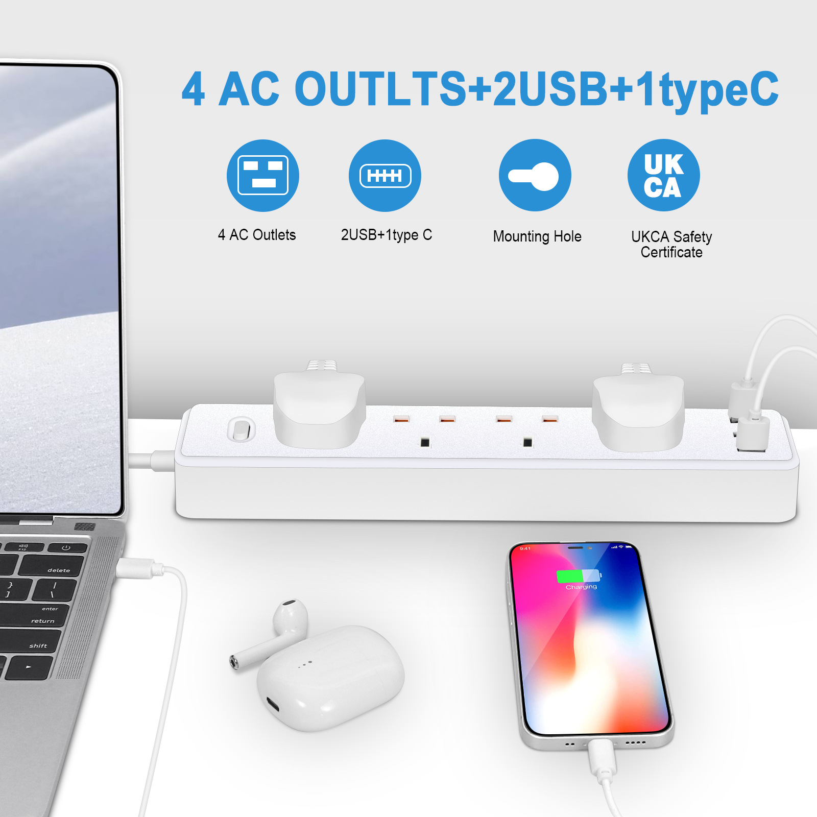 Strip daya soket listrik UK MY - Smart Power Strip ulasan dan harga
