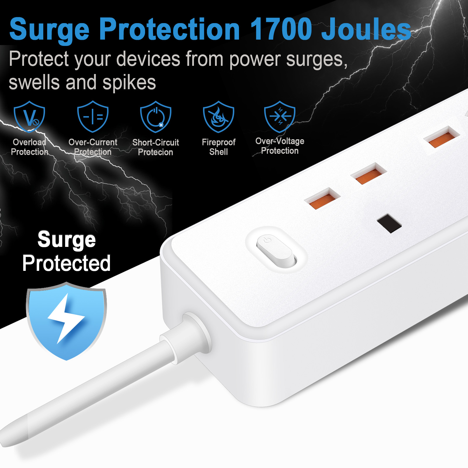 Strip daya soket listrik UK MY - Smart Power Strip ulasan dan harga