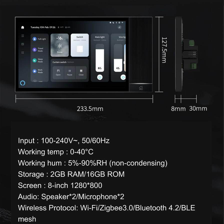 Panel Kontrol 8-Inci Dengan Re - Zigbee Gateway ulasan dan harga