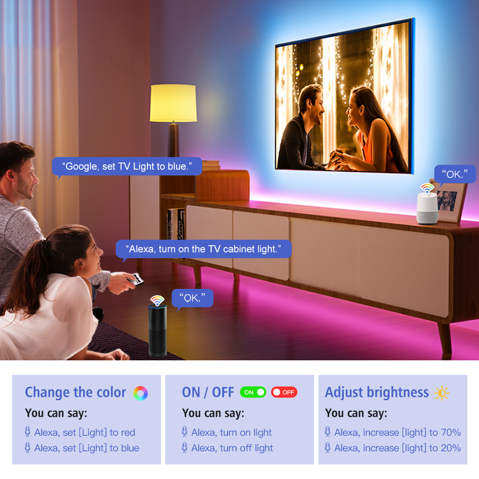 LED Cerdas Lampu Garis RGB 505 - Smart Home Llm ulasan dan harga