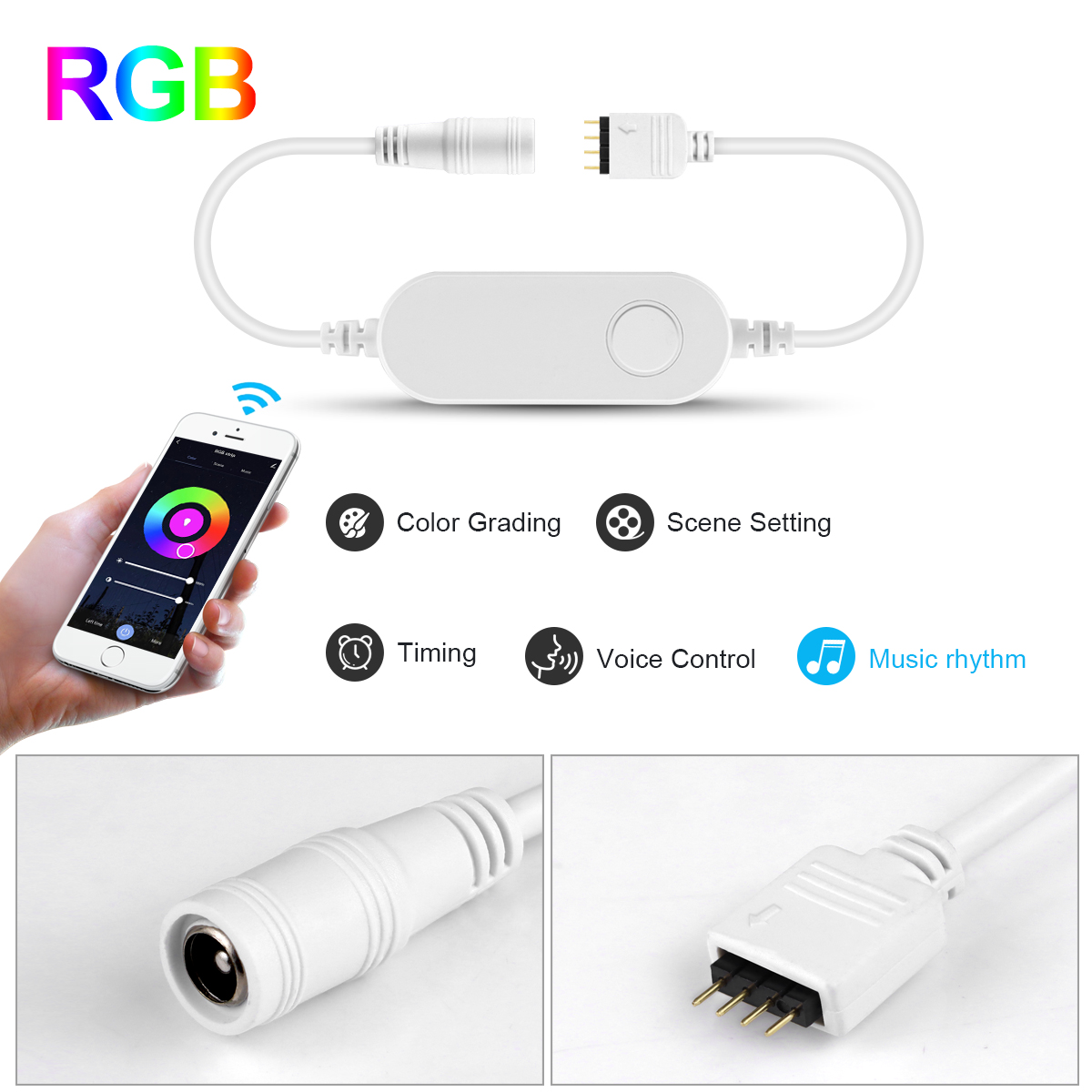 Pengontrol Strip LED RGB, ruma - Smart Power Strip ulasan dan harga