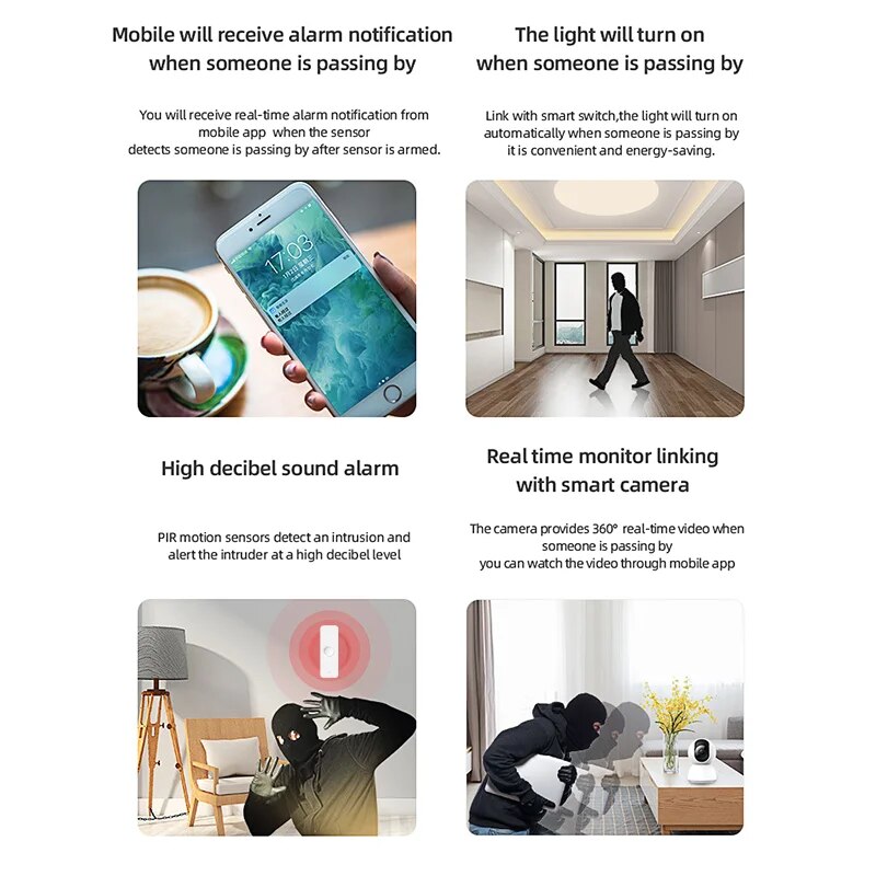 Zigbee PIR Sensor gerak WiFi,  - Smart Home Outdoor ulasan dan harga