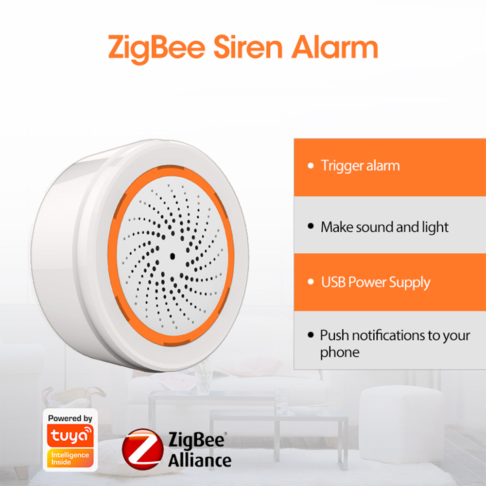 Coolcam Tuya Zigbee Alarm Sire - Smart Home Nas ulasan dan harga