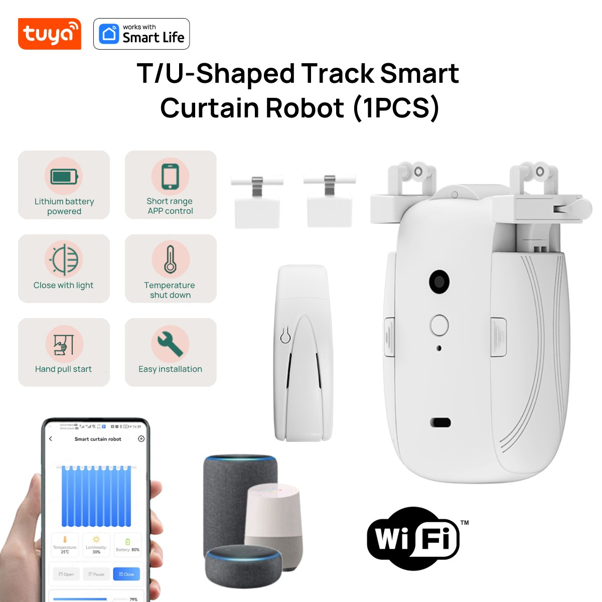 Robot tirai WiFi cerdas Tuya ( - Smart Home Control Panel ulasan dan harga