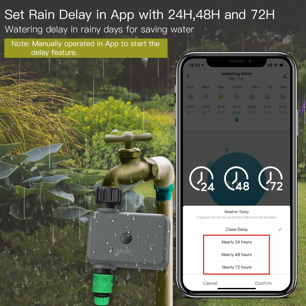 Moes Tuya pengatur waktu air c - Smart Home Outdoor ulasan dan harga