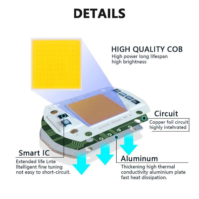 3000K 6000K LED COB Chip Lampu - Smart Home Outdoor ulasan dan harga