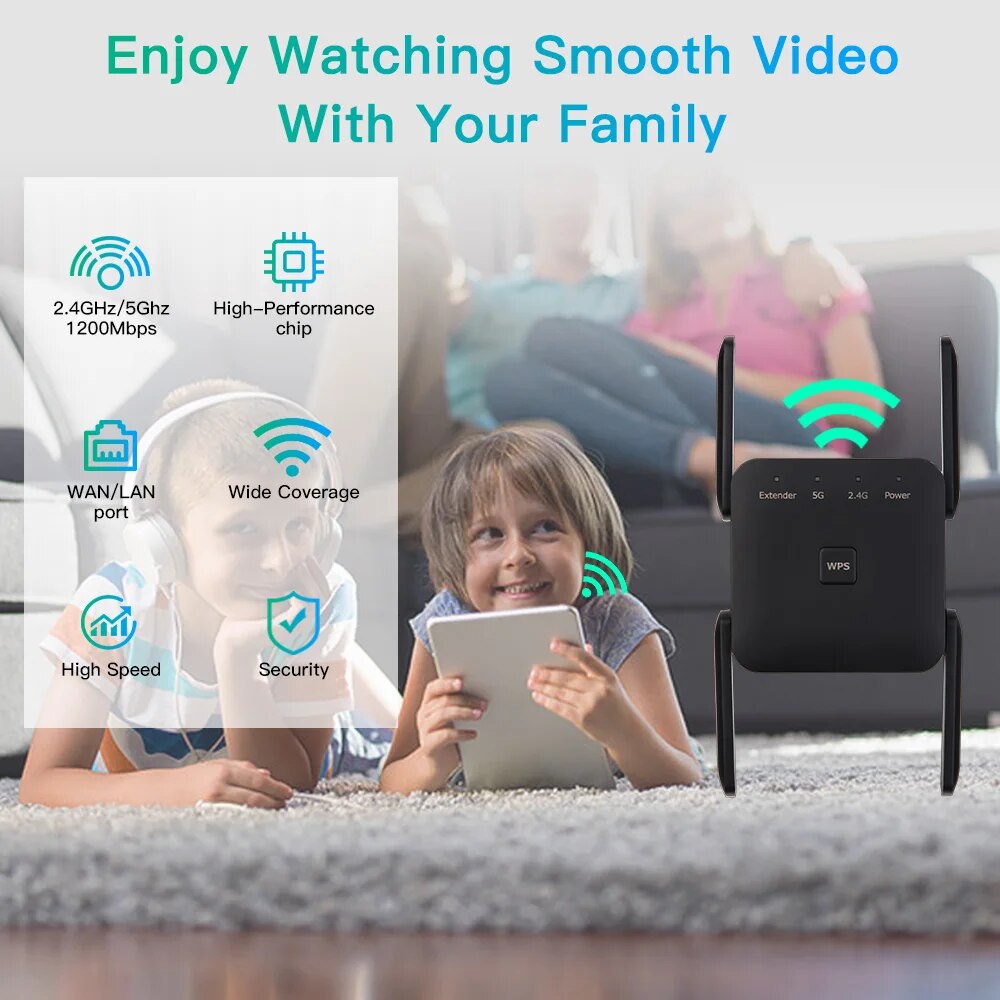 Repeater WiFi 1200Mbps 2.4GHz/ - Wifi Smart Plug ulasan dan harga