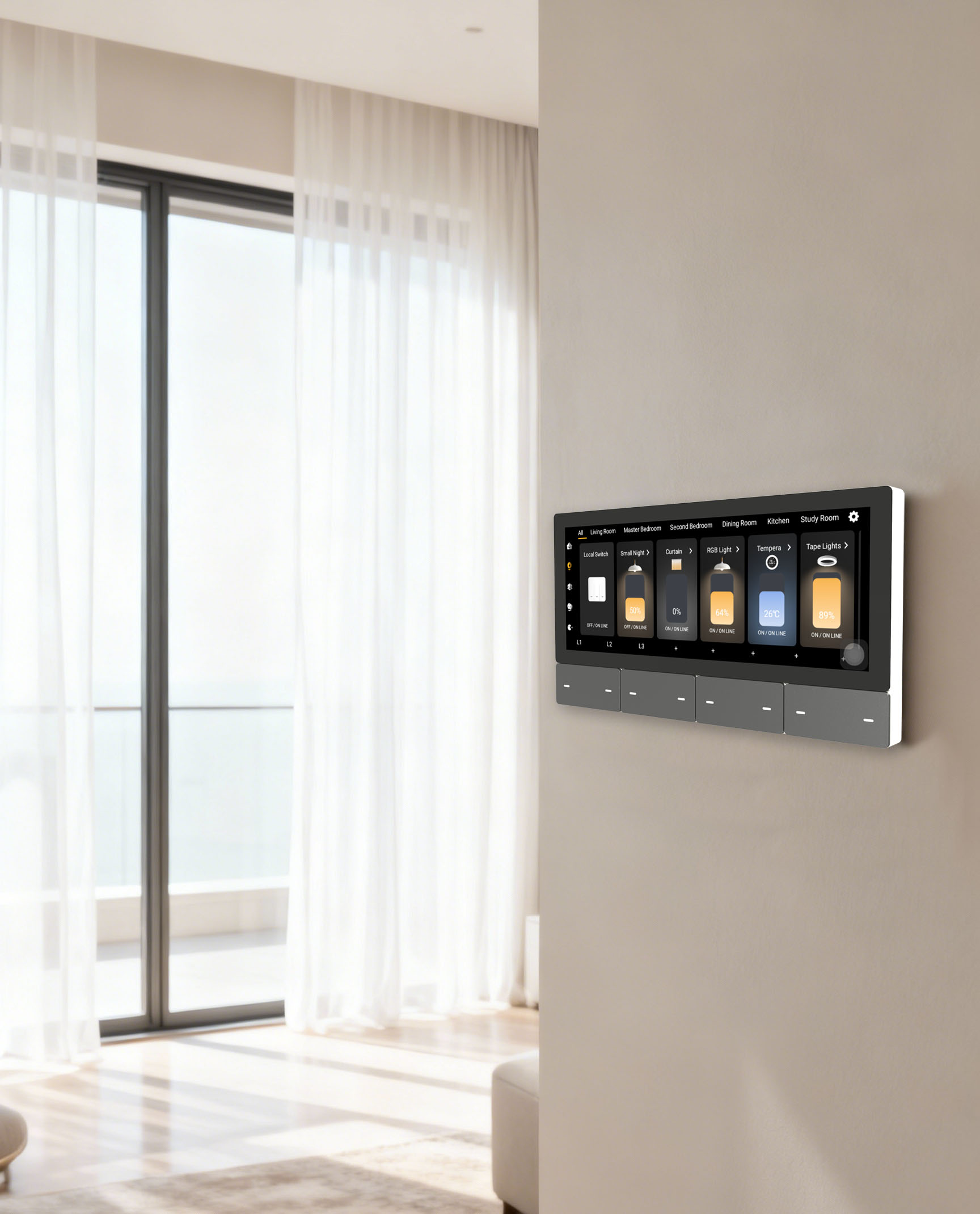 F5 Tuya UK Pemutar Musik Layar - Smart Home Control Panel ulasan dan harga