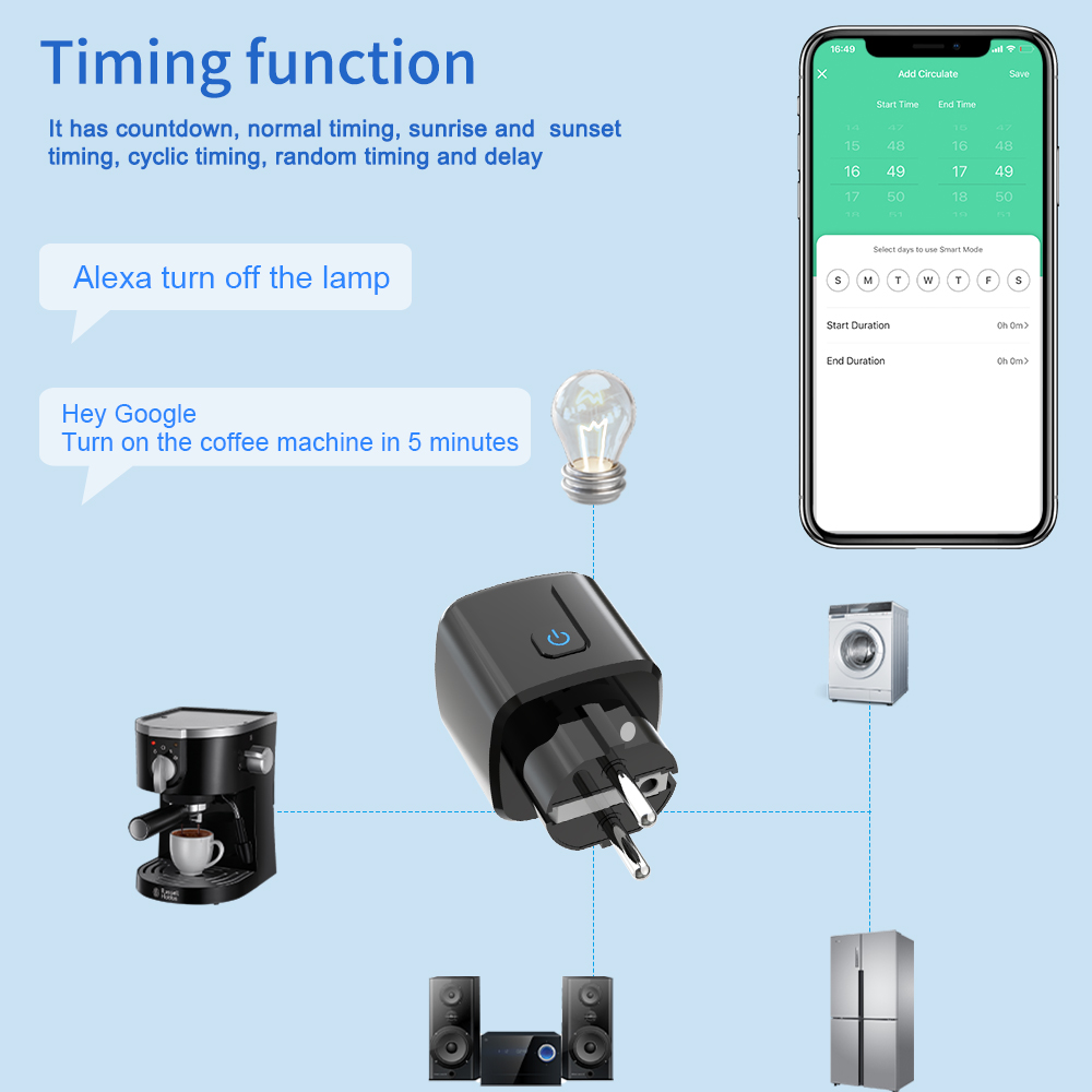 Tuya Smart Socket WiFi Remote  - Smart Home Energy ulasan dan harga