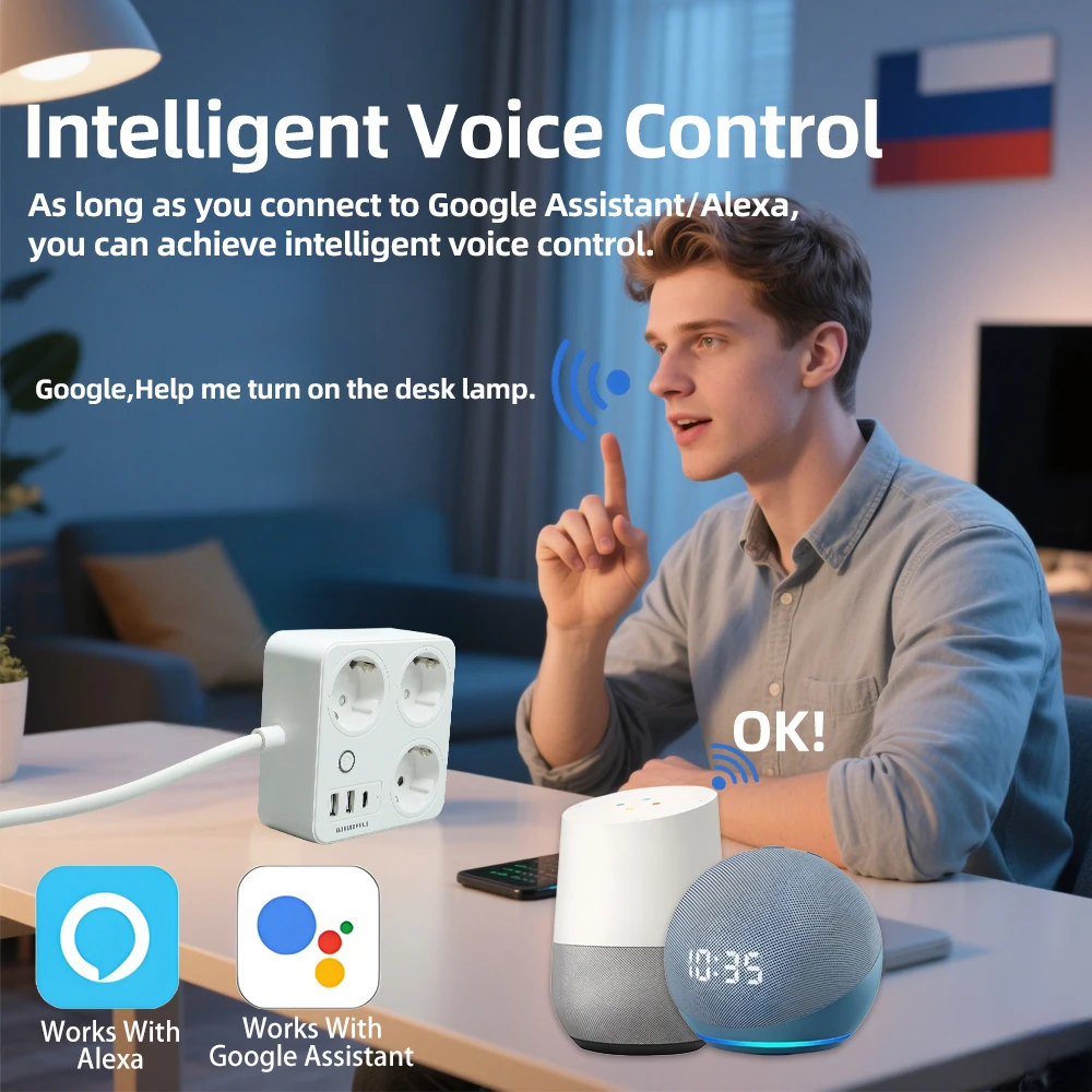 BORUIDAPLS ZigBee EU Smart Pow - Smart Power Strip ulasan dan harga