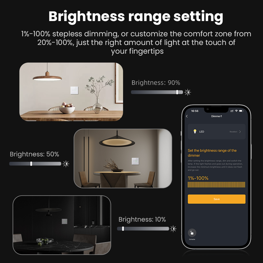 AVATTO WiFi 1/2 Gang Smart Dim - Smart Home Control Panel ulasan dan harga