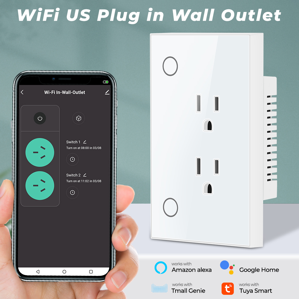 16A Tuya Soket Wifi Soket Us P - Smart Outdoor Plug ulasan dan harga