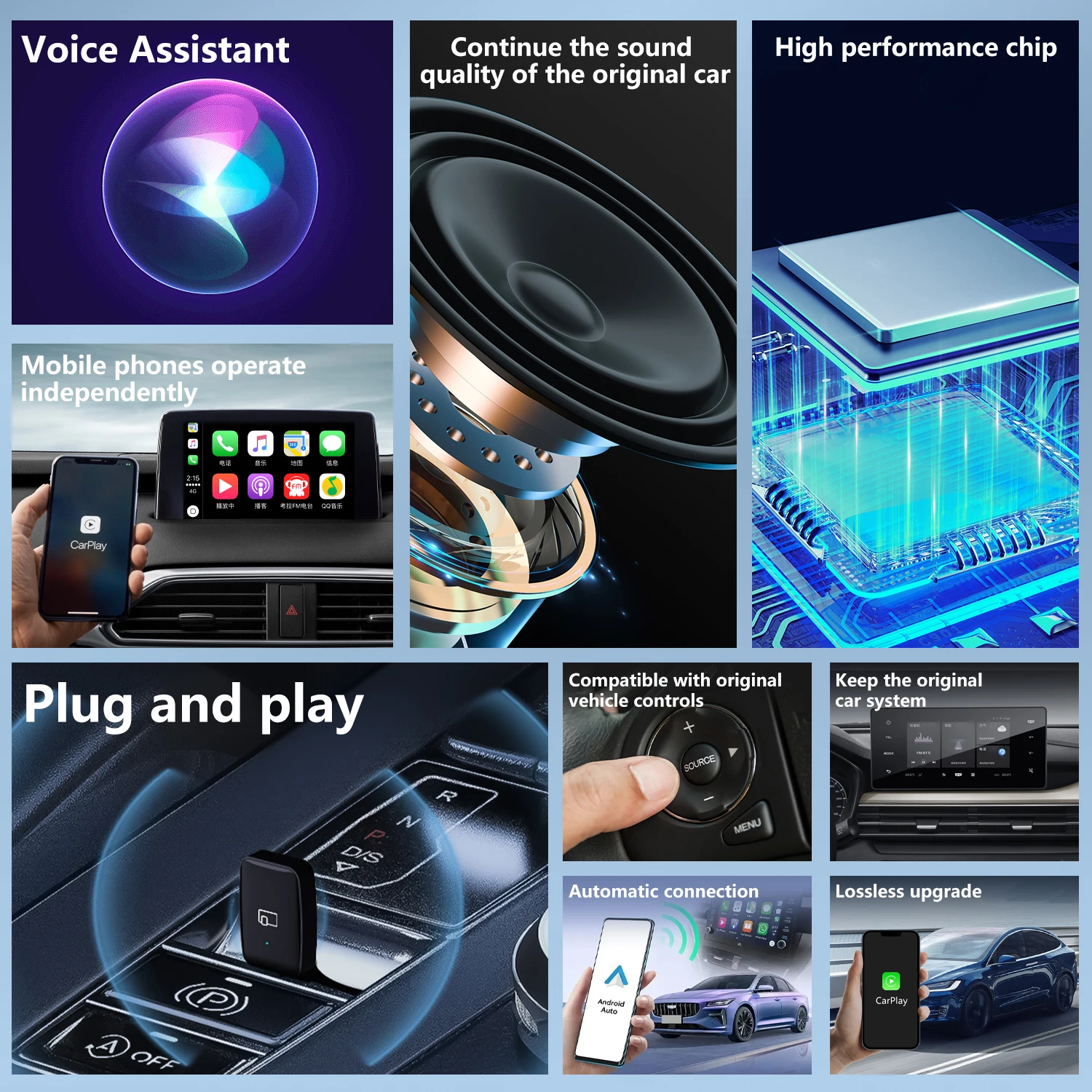 2025 Adaptor Nirkabel Carplay  - Wifi Smart Plug ulasan dan harga