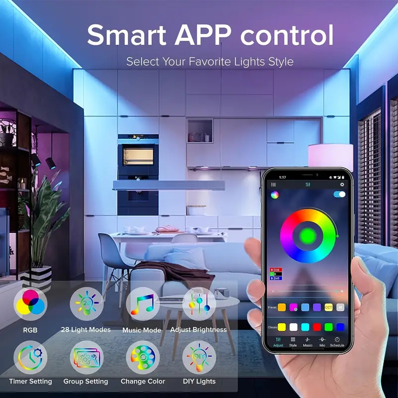 Lampu Strip LED Pintar Sinkron - Smart Home Llm ulasan dan harga