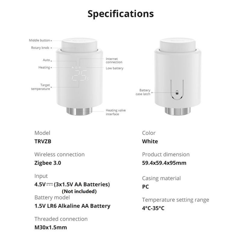 Katup Radiator Termostatik Cer - Smart Home Mqtt ulasan dan harga