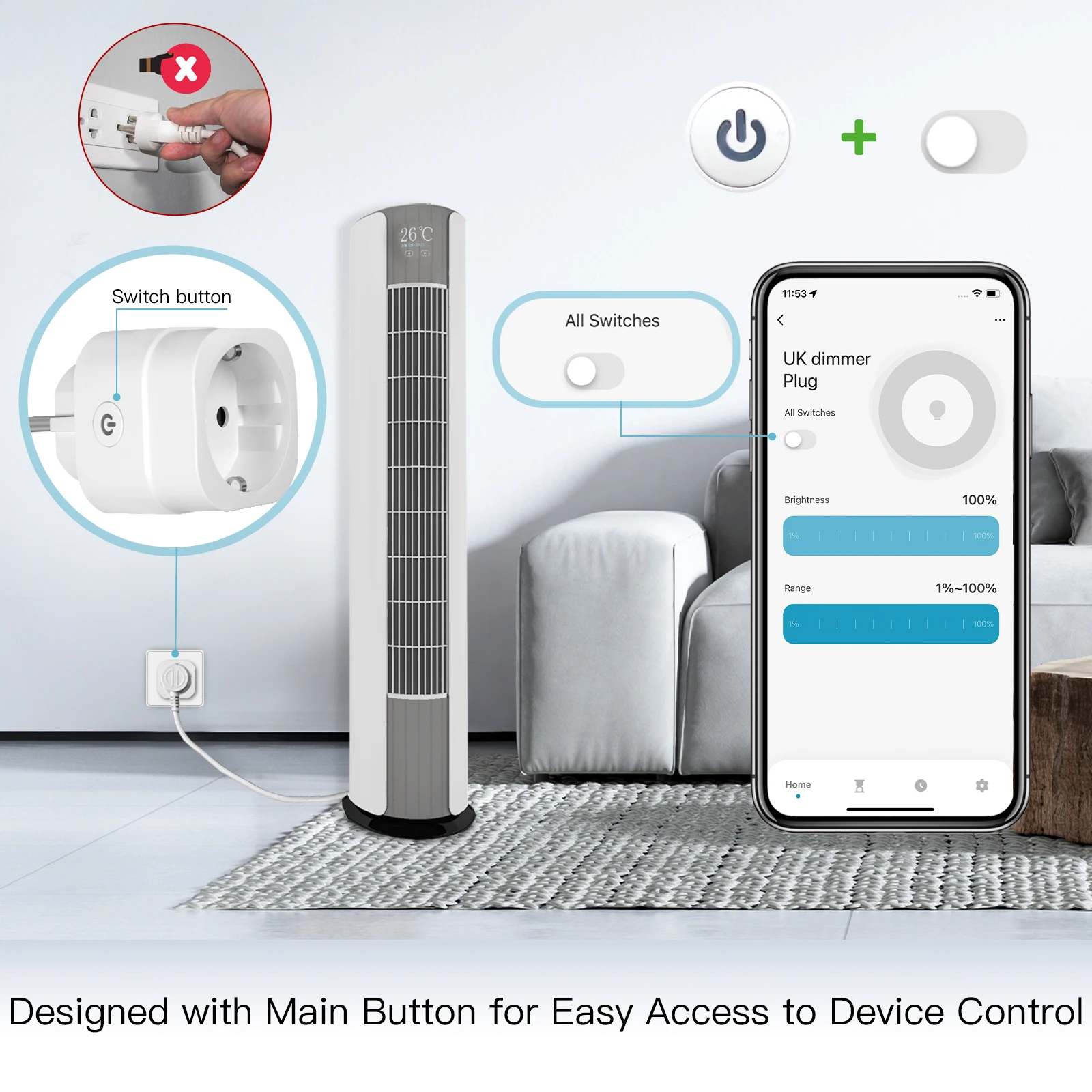 MOES Tuya WiFi Smart Plug Soke - Smart Outdoor Plug ulasan dan harga