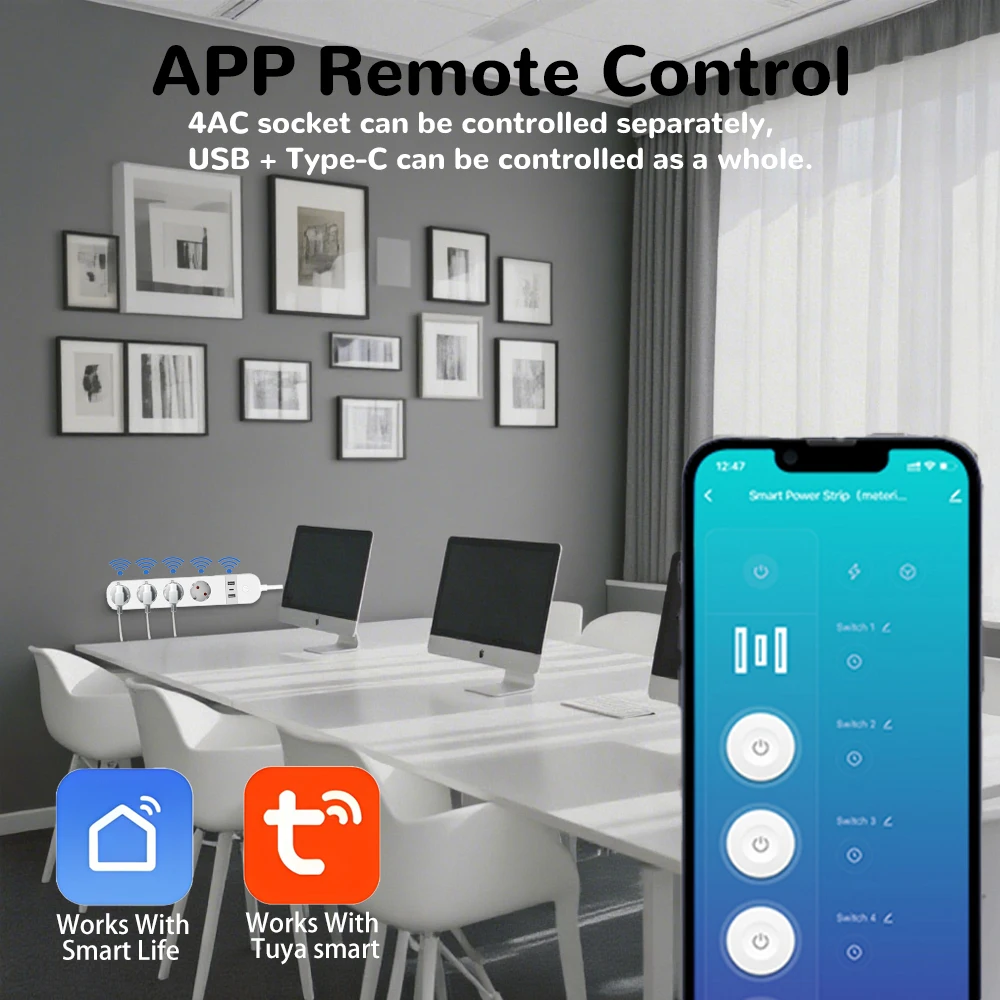 BORUIDAPLS EU Plug WiFi Smart  - Smart Power Strip ulasan dan harga